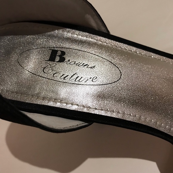 Black satin evening shoes - Picture 4 of 5